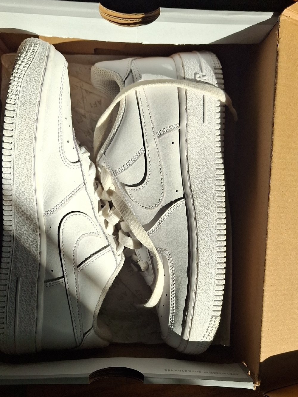 Boys Nike White Air Force 1s